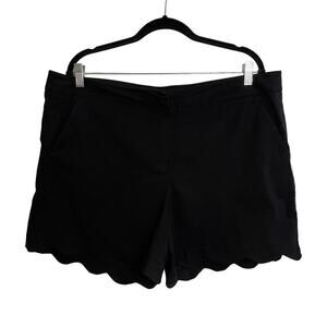 Zac & Rachel Black Scalloped Hem Shorts